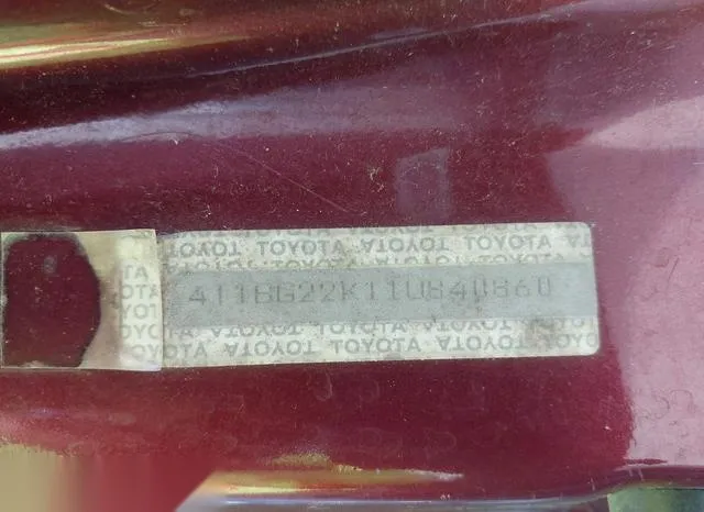 4T1BG22K11U840860 2001 2001 Toyota Camry- CE 9