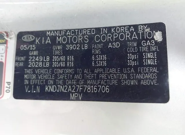 KNDJN2A27F7816706 2015 2015 KIA Soul 9