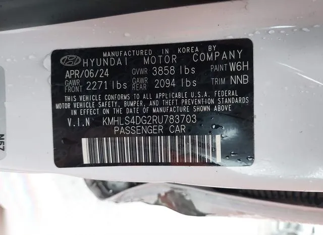 KMHLS4DG2RU783703 2024 2024 Hyundai Elantra- Sel 9