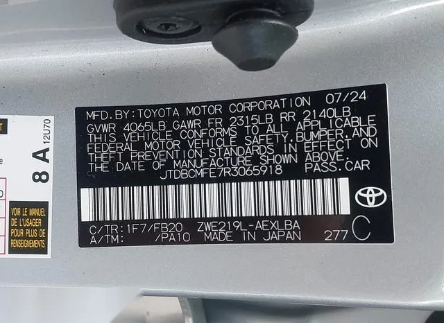 JTDBCMFE7R3065918 2024 2024 Toyota Corolla- Hybrid Le 9