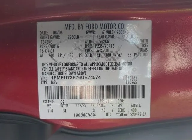 1FMEU73E76UB74574 2006 2006 Ford Explorer- Xlt 9