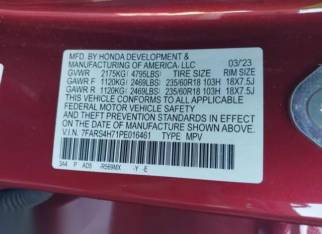 7FARS4H71PE016461 2023 2023 Honda CR-V- Ex-L Awd 9