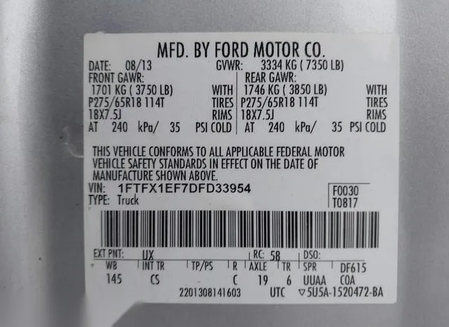 1FTFX1EF7DFD33954 2013 2013 Ford F-150- Stx 9