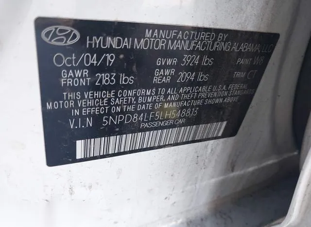 5NPD84LF5LH548813 2020 2020 Hyundai Elantra- Sel 9