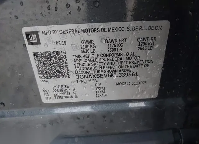 3GNAXSEV5KL339561 2019 2019 Chevrolet Equinox- LS 9