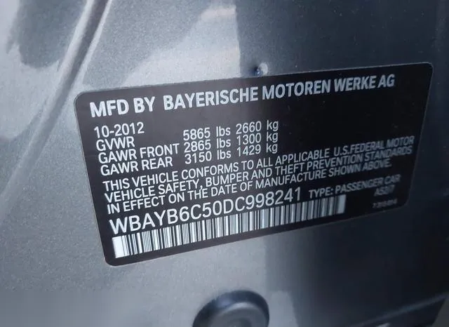 WBAYB6C50DC998241 2013 2013 BMW 7 Series- 750I Xdrive 9