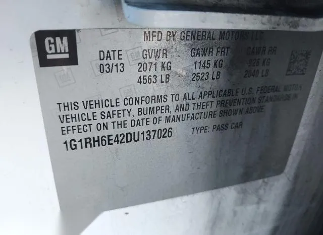 1G1RH6E42DU137026 2013 2013 Chevrolet Volt 9