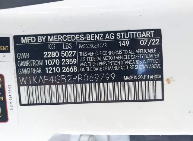 W1KAF4GB2PR069799 2023 2023 Mercedes-Benz C 300- Sedan 9