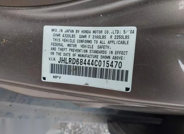 JHLRD68444C015470 2004 2004 Honda CR-V- LX 9