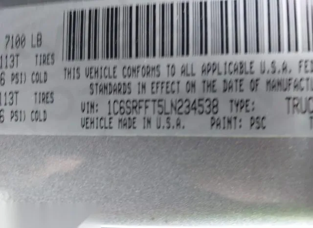 1C6SRFFT5LN234538 2020 2020 RAM 1500- Big Horn  4X4 5-7 Box 9