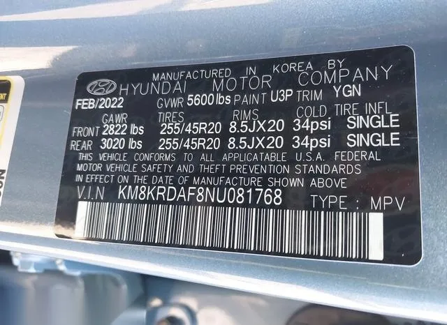 KM8KRDAF8NU081768 2022 2022 Hyundai Ioniq 5- Limited 9