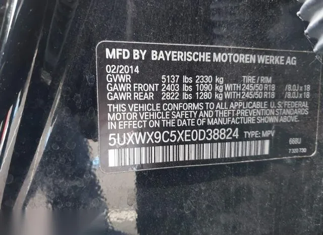 5UXWX9C5XE0D38824 2014 2014 BMW X3- Xdrive28I 9