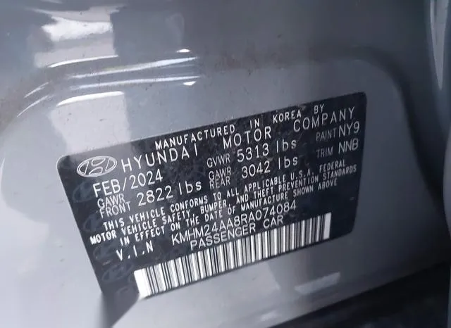 KMHM24AA8RA074084 2024 2024 Hyundai Ioniq 6- SE 9