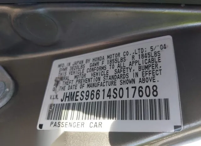 JHMES96614S017608 2004 2004 Honda Civic- Hybrid 9