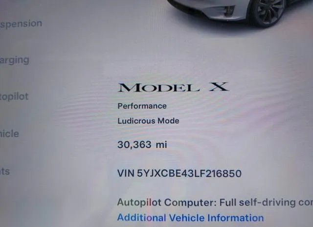 5YJXCBE43LF216850 2020 2020 Tesla Model X- Performance Dual 7