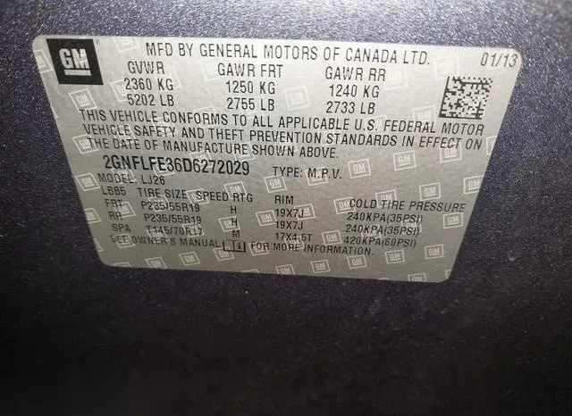 2GNFLFE36D6272029 2013 2013 Chevrolet Equinox- Ltz 9