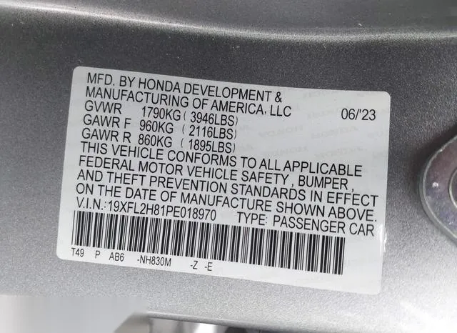 19XFL2H81PE018970 2023 2023 Honda Civic- Sport 9