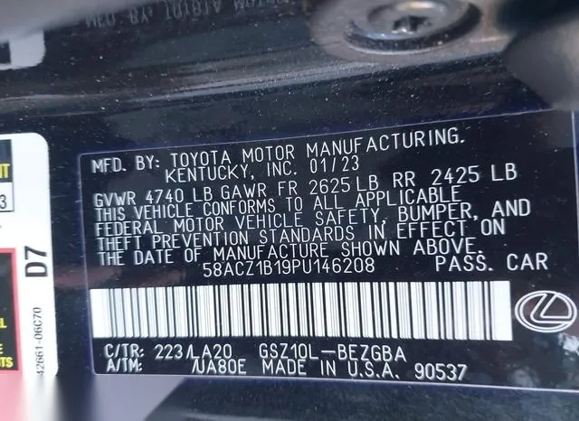 58ACZ1B19PU146208 2023 2023 Lexus ES- 350 9