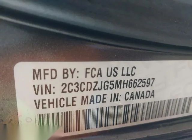 2C3CDZJG5MH662597 2021 2021 Dodge Challenger- GT 9