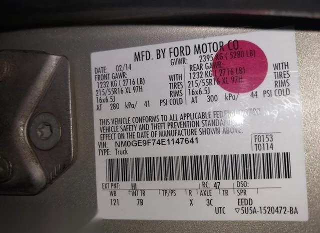 NM0GE9F74E1147641 2014 2014 Ford Transit- Connect Xlt 9