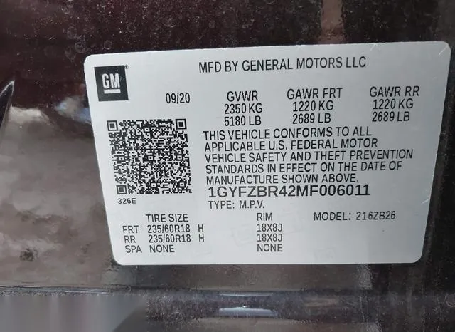 1GYFZBR42MF006011 2021 2021 Cadillac XT4- Awd Luxury 9