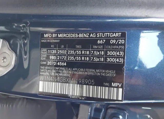 W1N4N4GBXMJ198905 2021 2021 Mercedes-Benz GLA 250 9