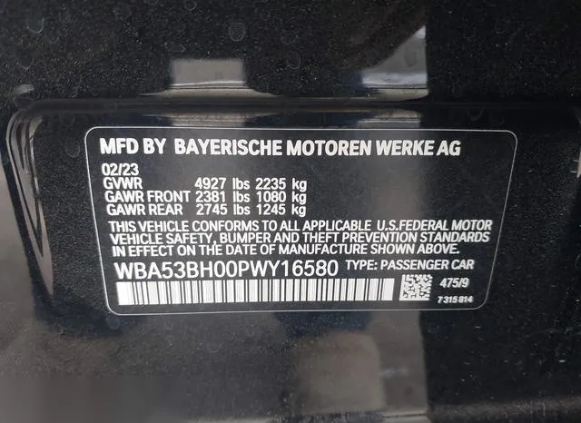 WBA53BH00PWY16580 2023 2023 BMW 5 Series- 530 I 9