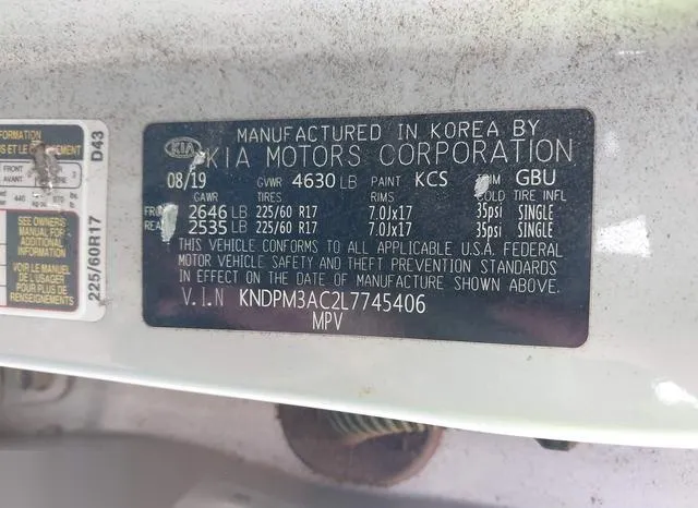 KNDPM3AC2L7745406 2020 2020 KIA Sportage- LX 9