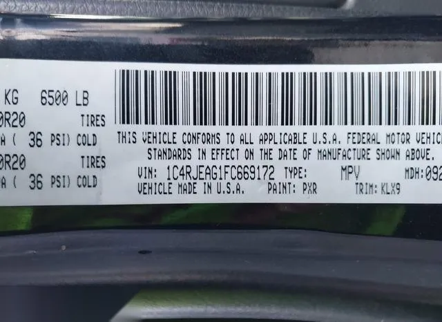 1C4RJEAG1FC669172 2015 2015 Jeep Grand Cherokee- Altitude 9