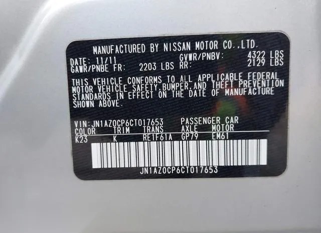 JN1AZ0CP6CT017653 2012 2012 Nissan Leaf- SL 9