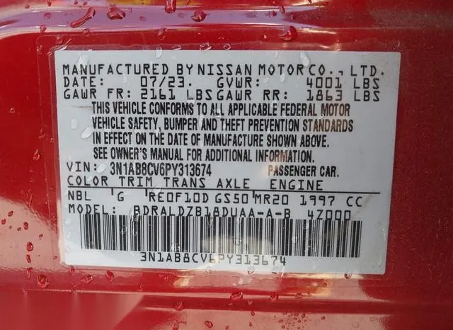 3N1AB8CV6PY313674 2023 2023 Nissan Sentra- Sv Xtronic Cvt 9