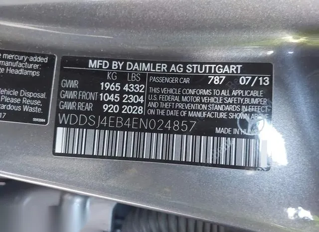 WDDSJ4EB4EN024857 2014 2014 Mercedes-Benz CLA 250 9