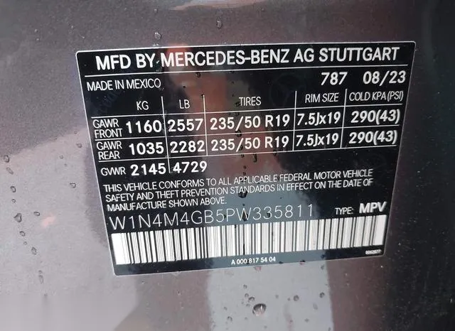 W1N4M4GB5PW335811 2023 2023 Mercedes-Benz GLB-Class- GLB250 9