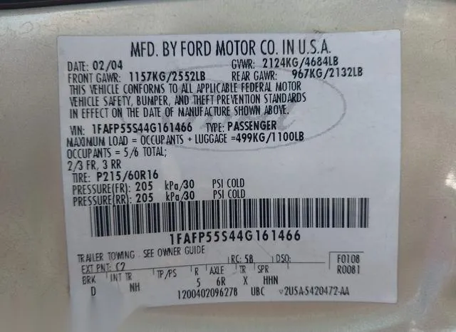 1FAFP55S44G161466 2004 2004 Ford Taurus- Ses 9