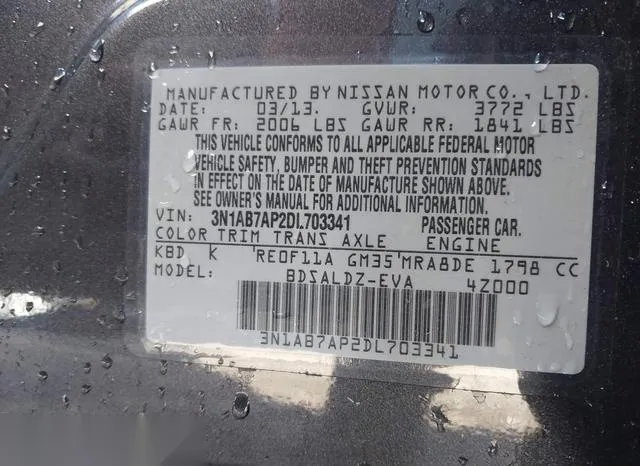 3N1AB7AP2DL703341 2013 2013 Nissan Sentra- SV 9