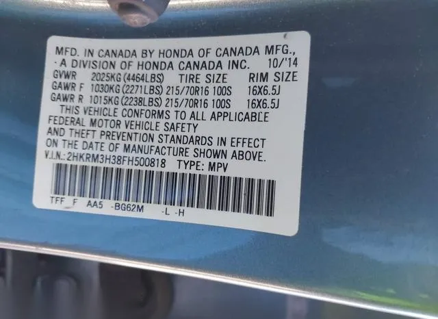 2HKRM3H38FH500818 2015 2015 Honda CR-V- LX 9