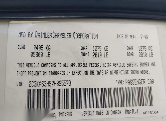 2C3KA63H97H895573 2007 2007 Chrysler 300C 9