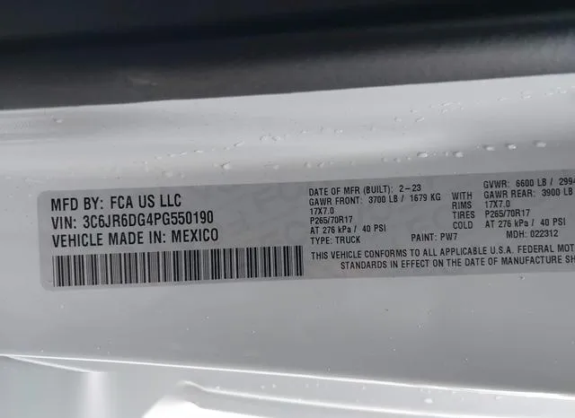 3C6JR6DG4PG550190 2023 2023 RAM 1500- Classic Tradesman  4X 9