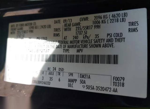 1FMCU0F74EUB12737 2014 2014 Ford Escape- S 9