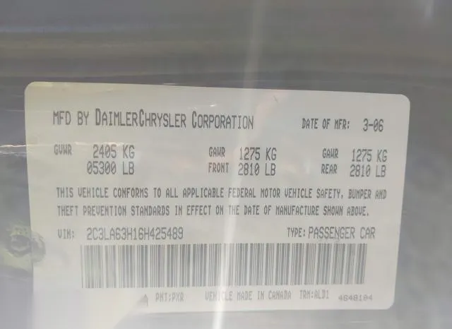 2C3LA63H16H425489 2006 2006 Chrysler 300C 9