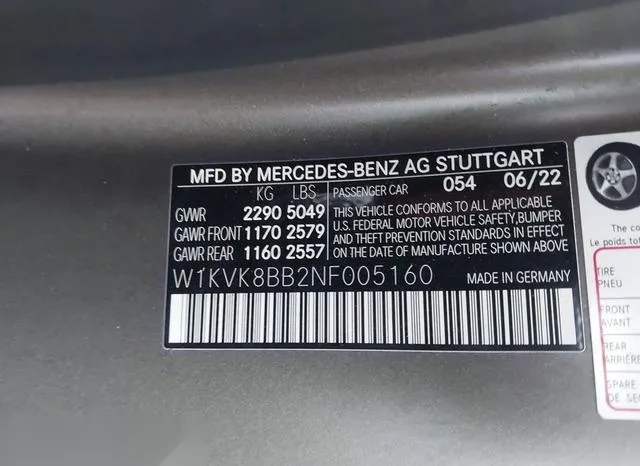 W1KVK8BB2NF005160 2022 2022 Mercedes-Benz Amg Sl 63- 4Matic 9