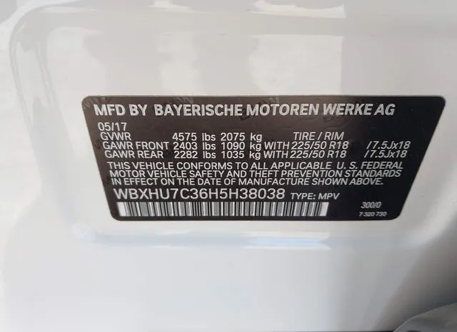 WBXHU7C36H5H38038 2017 2017 BMW X1- Sdrive28I 9