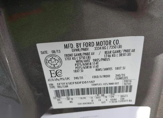 1FTFX1EF5DFD51157 2013 2013 Ford F-150- Xlt 9