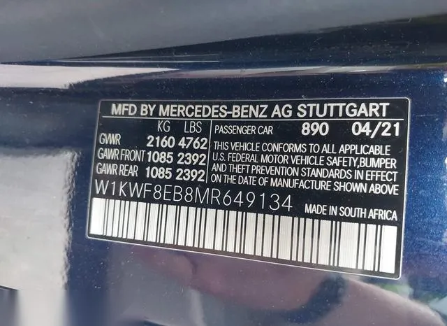 W1KWF8EB8MR649134 2021 2021 Mercedes-Benz C 300- 4Matic 9