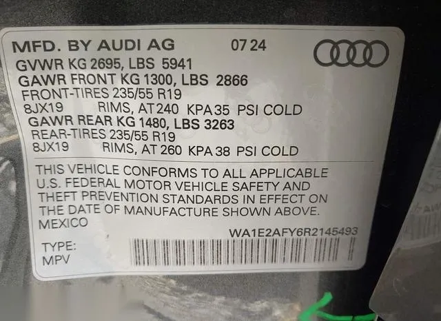 WA1E2AFY6R2145493 2024 2024 Audi Q5- Premium Plus 55 Tfsi E 9