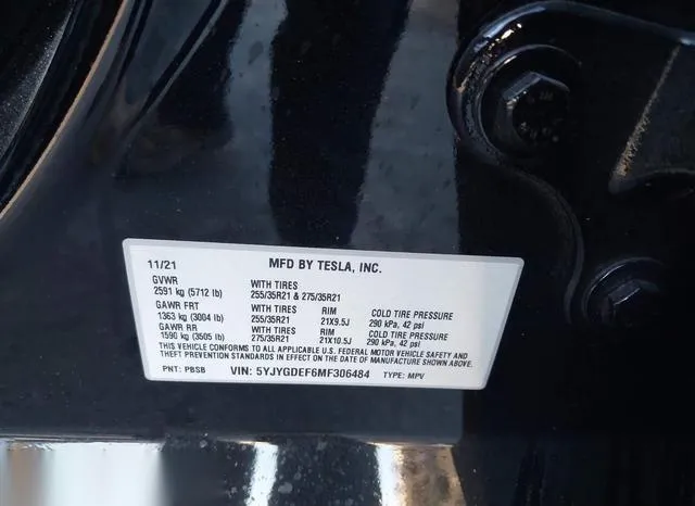 5YJYGDEF6MF306484 2021 2021 Tesla Model Y- Performance Dual 9