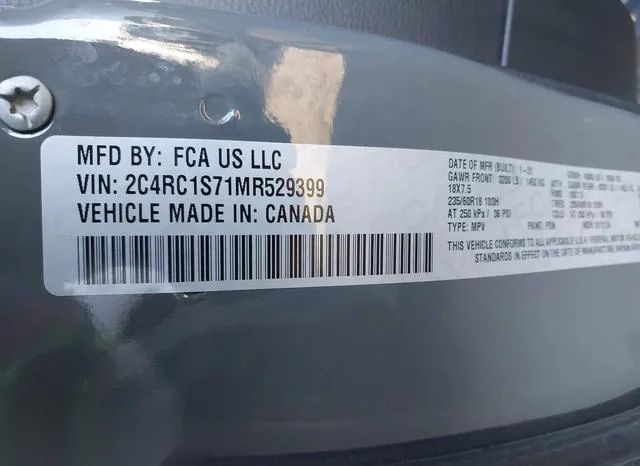 2C4RC1S71MR529399 2021 2021 Chrysler Pacifica Hybrid- Limited 9