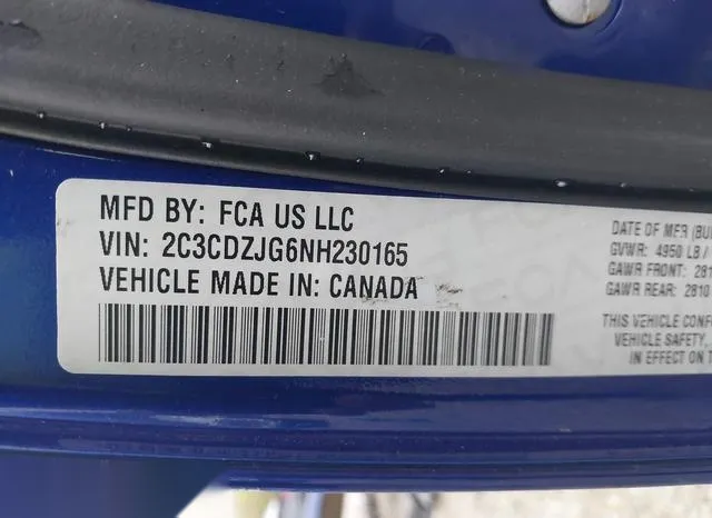 2C3CDZJG6NH230165 2022 2022 Dodge Challenger- GT 9