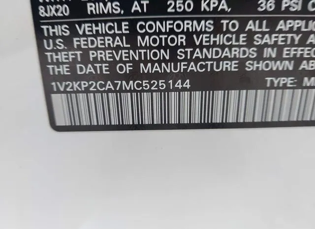 1V2KP2CA7MC525144 2021 2021 Volkswagen Atlas- 2-0T Se W/Tec 9