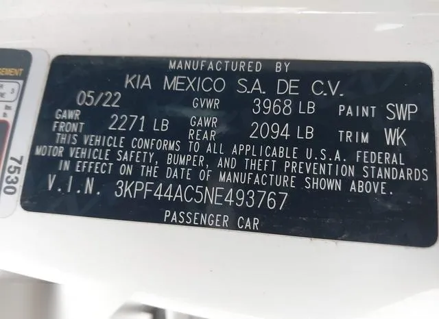 3KPF44AC5NE493767 2022 2022 KIA Forte- GT 9